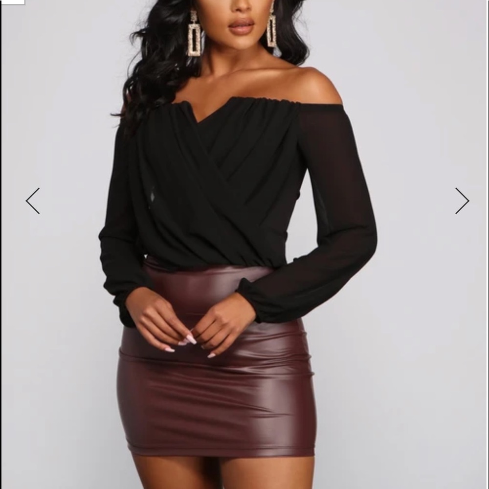 Sophisticated in chiffon strapless top